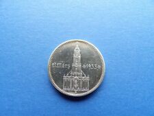 Germany 1934 A Church with Date 5 Reichsmark mark silver Coin with swastika M3 picture