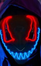 Rave Mask Purge Light Up Mask And Cloak Large Adult Unisex~ picture