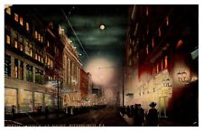Fifth Avenue at Night, Pittsburgh, PA, Pennsylvania c1913 Postcard picture