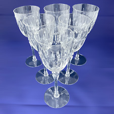 Vintage Antique Late Victorian Stemware Wine Glasses - Hexagonal Stem – Set of 6 picture