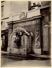 France, Grenoble, La fountaine du lion, Rue St Laurent in Grenoble Vintage album picture