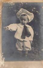 J80/ Interesting RPPC Postcard c1910 Child Chef? Outfit Cute 259 picture