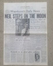 NEIL STEPS ON THE MOON Apollo 11 Neil Armstrong Hometown Newspaper  RARE picture