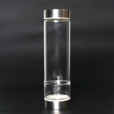 Natural Quartz Crystal Elixir Glass Water Bottles Energy Chip Stone Empty Bottle picture