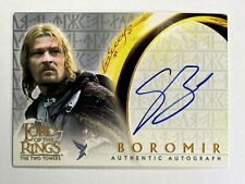 TOPPS SEAN BEAN BOROMIR LORD OF THE RINGS AUTOGRAPH CARD LOTR TWO TOWERS AUTO picture