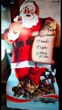 2005 holiday coca cola Christmas life size cardboard cutout Santa Clause  picture