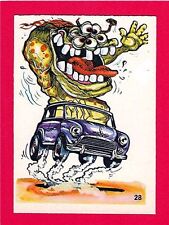 Vintage Donruss Odder Odd Rod #28 Six Eyed Monster Card Sticker Old Store Stock picture