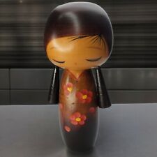 Vintage Japanese Creative Wood KOKESHI Doll Girl Pigtails Hair  picture