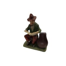vtg mcm pipe stand of bisque porcelain featuring a pipe smoking bearded man 5.5
