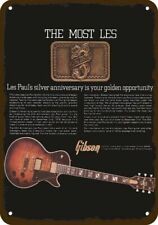1978 GIBSON LES PAUL 25th Anniversary Guitar VinLk DECORATIVE REPLICA METAL SIGN picture