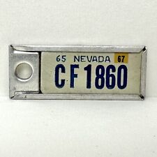 Vtg 1965 Nevada Disabled American Veteran DAV Mini License Plate NV Key Chain picture