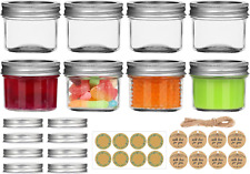 Small Mason Jars with Lids, 4 Oz Mini Mason Jars 8 Pack, Canning Jars picture