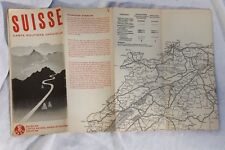 SWISS Old Official Roadmap Zurich 1935 SHELL Luzern Bellinzona picture