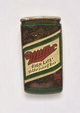 Vintage Miller High Life Can Beer Pin ENAMEL Tie Tack Hat Pin Lapel Pin 70’s picture