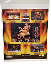 2001 WWF RAW IS WAR XBOX Video Game Poster Print Ad TRIPLE H ROCK HRIS JERICHO picture
