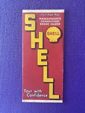 Vintage 1939 Shell Road Map Massachusetts, Connecticut, Rhode Island picture