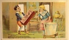 Knapp’s Die Cut 1880’s Trade Card Advertisement Soda Bottle Lithograph picture