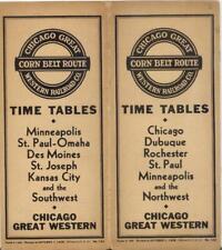 1935 Chicago Great Western Railroad Timetables 