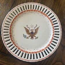Antique Porcelain Eagle Crest Mark Reticulated Plate Late 1800’s Vintage “Rare” picture