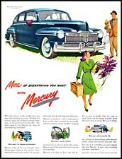 1947 Ford Mercury Automobile Couple Picnic Vintage Art Print Ad   (ADL3) picture