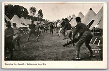 Indiantown Gap Pennsylvania Running Gautlet Historic Ceremony BW Postcard picture
