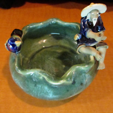 Chinese ceramic glazed FF Fishermen's Fortune basin bowl picture