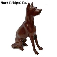 Vintage Great Dane Dog Hand Carved Wood Art Sculpture Statue Figurine 10.5