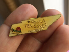 Tennessee enamel pin vintage NOS Nashville hat lapel bag tourist souvenir 80s picture