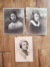 RARE LOT OF 3 VINTAGE 1910'S AFRICAN AMERICAN WOMEN PORTRAITS 8 X 10 PHOTOS picture