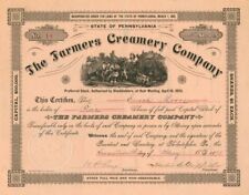 Farmers Creamery Co. - Stock Certificate - Animals on Stocks and Bonds picture