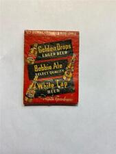 1940's Tubby's Tavern Bobbie Ale Two Rivers Bev Co Sheboygan WI EMPTY Matchbook picture
