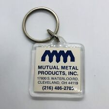 Vtg Mutual Metal Products Advertising Acrylic Keychain - Cleveland OH picture