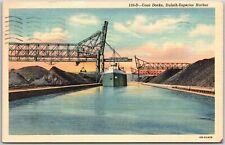 1941 Coal Docks Duluth Superior Harbor Duluth Minnesota MN Posted Postcard picture