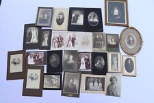 Huge lot of Antique Cabinet Photos All Same Family (p) picture