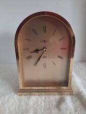 Vintage Howard Miller Arched Brass Mantle Desk Clock Display Retired picture