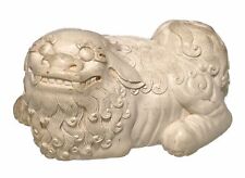 Foo Dog MINI Figurine Beige Vtg Taiwan Republic of China Asian Smiling Beast picture