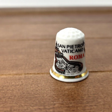Vintage San Pietro In Vaticano Vatican Roma Porcelain Thimble, Collectible picture
