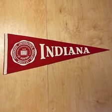 Vintage 1950s University of Indiana 12x28 Felt Pennant Flag picture