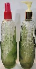 Vtg AVON Golden Harvest Ear of Corn Glass Bottle Lotion Dispenser & Spray Bottle picture
