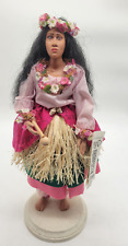 Patty Kanaar Island Traditions Signed Hawaiian Girl Doll W921 Rare Tag picture