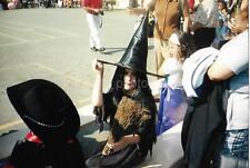 FOUND HALLOWEEN  PHOTO Color LITTLE WITCH Original GIRL Snapshot VINTAGE 06 1 ZZ picture