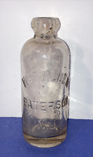 Antique Blob Top Soda/Beer Bottle Clear Wm T. Allen Paterson NJ  Live & Let Live picture