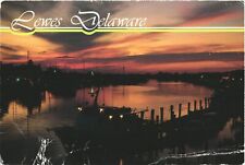 Boats And Beautiful Sunset On The Lewes - Rehoboth Canal, Delaware Postcard picture