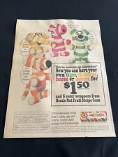 #01 Beech-Nut Gum FRUIT STRIPE Sunday Comics Section Ad 1964 Stuffed Toy Offer picture