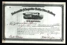 1886 Henry Flagler signs RARE Jacksonville St Augustine Railroad Stock signature picture