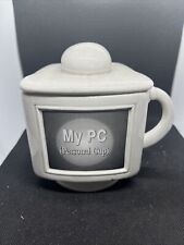 Figural Coffee Cup Mug With Lid Computer My PC (Personal Cup) IT GUY GIFT picture