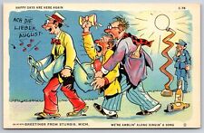Sturgis Michigan Prohibition Repeal Comic~Happy Days Here Again~Ray Walters~1934 picture