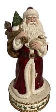 Vntg Otagiri Enesco”We Wish You A Merry Christmas”Ceramic Old World Santa Music picture