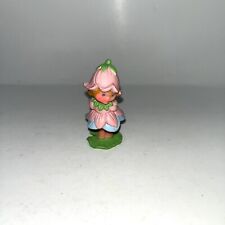 Avon Little Blossom Figure Fairy 1982 Cake Topper PVC Vintage Pink Tulip picture