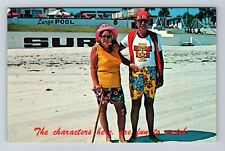 Daytona Beach FL-Florida, Couple On The Beach, Vintage Postcard picture